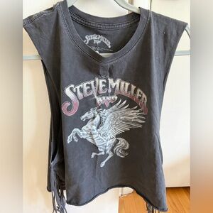 Steve Miller Band Graphic Fringe Muscle Tank – Size L